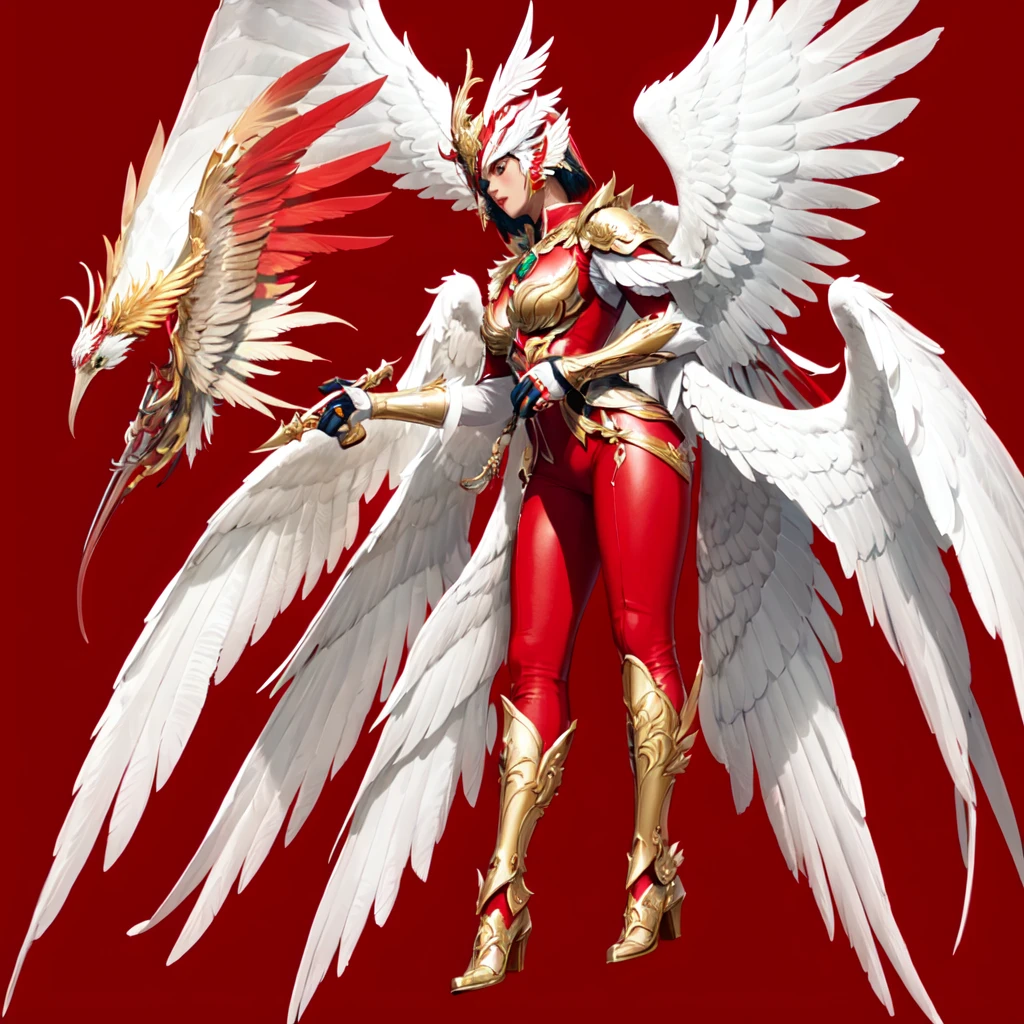 garuda with red white background