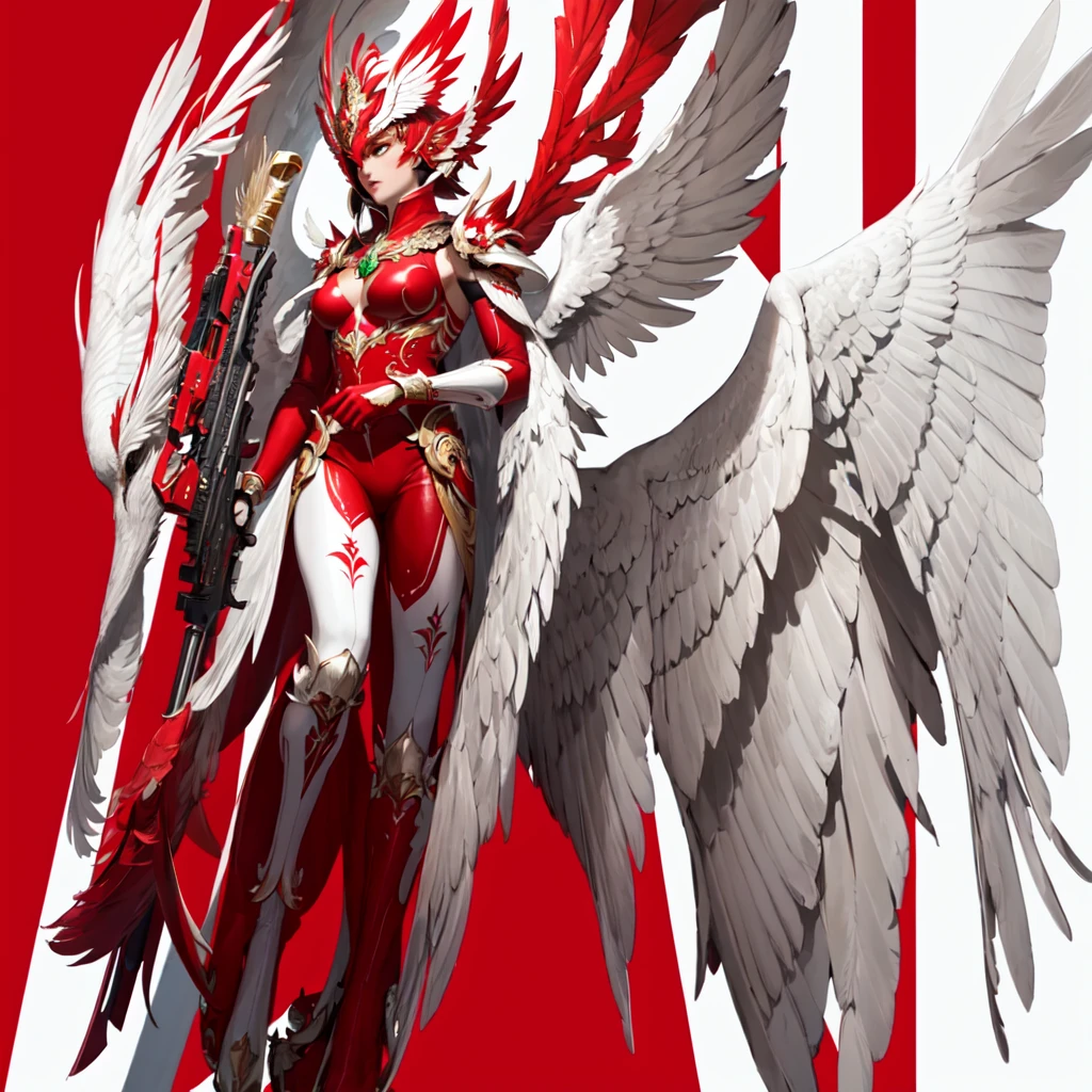 garuda with red white background