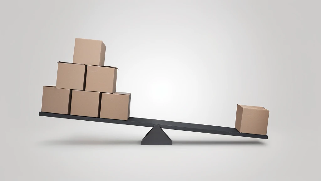 a close up of a balance with boxes on it and a box on the top, leaked image, balances, delivering parsel box, balance rendered, Package delivery for Amazon, background, viral image, box, balance composition, photo illustration, full palette image, Marketing Photography, paving, closeup photo, balance, Photo Rendering, moving, sales, Simple illustration