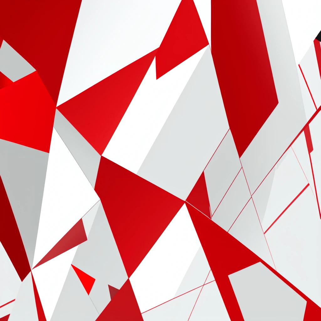 abstract geometric background white and red color theme