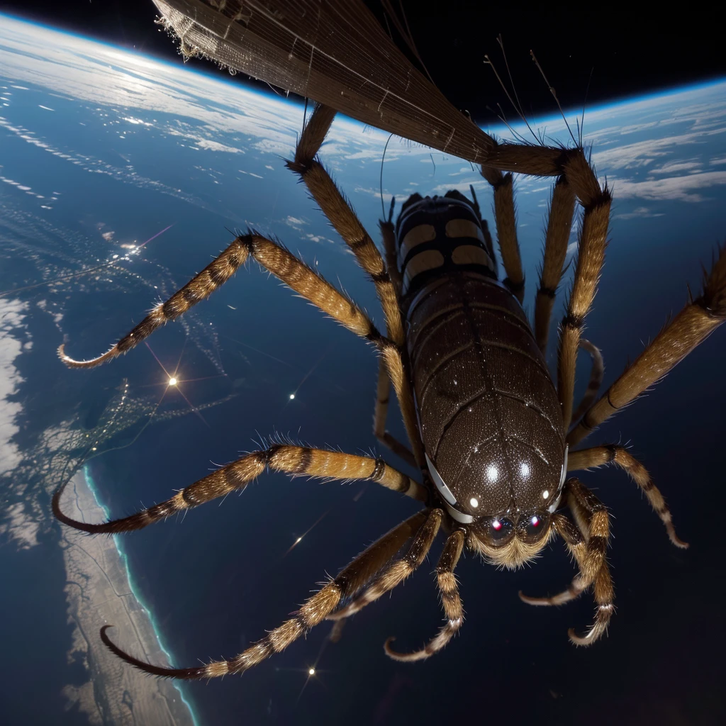 Big spider in space