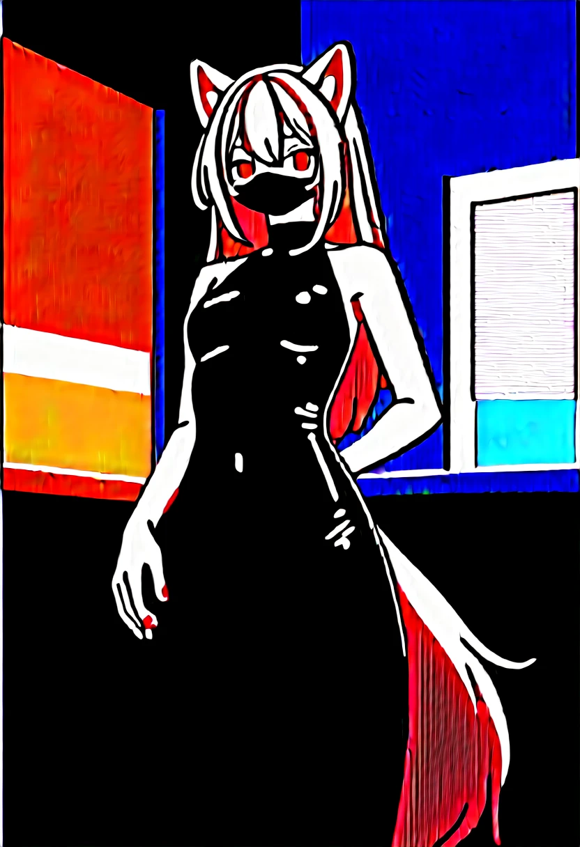 Highest quality, Highest quality, High quality illustrations, masterpiece, Ultra-high resolution, Detailed Background, bartender, bar, Smoking shisha, Absurd, Perfect Anatomy, Performance, Good lighting, Shadows in the movie(kemono, Furry Personification)Dynamic Angle, Rubber suit, ラbarスーツ, latex, Earrings, Bunny Suit, Cat, male