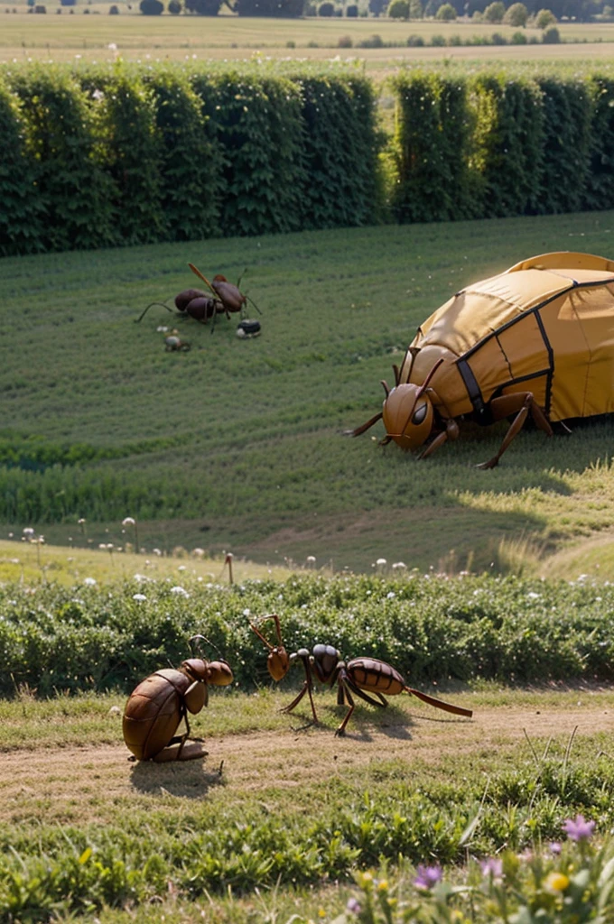 Once upon a time, in a sunlit meadow at the edge of a bustling farm, lived two very different creatures: an industrious ant named Andy and a carefree grasshopper named Greg.