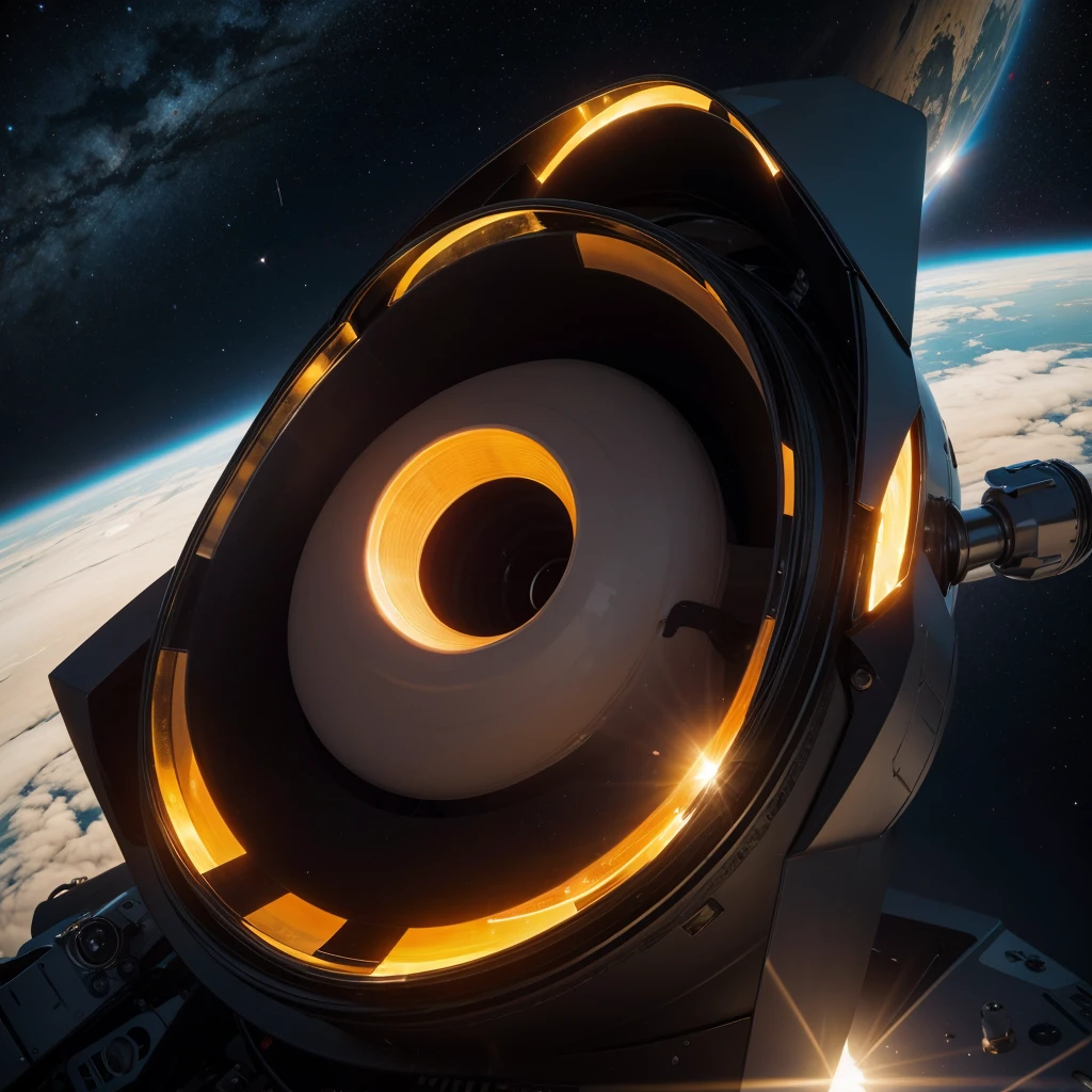 Giant dtagon in space eating the sun