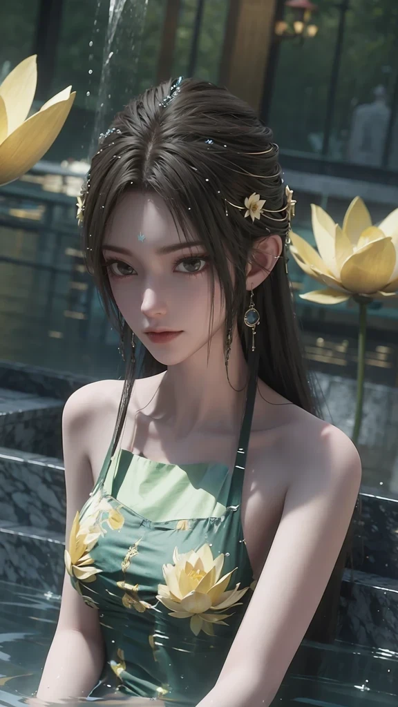 Green clothes，Green pleated clothes