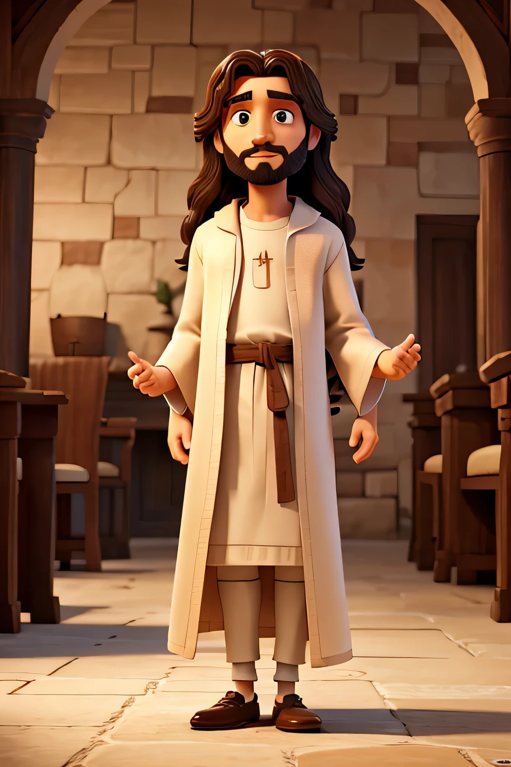 Jesus Christ wearing robes
