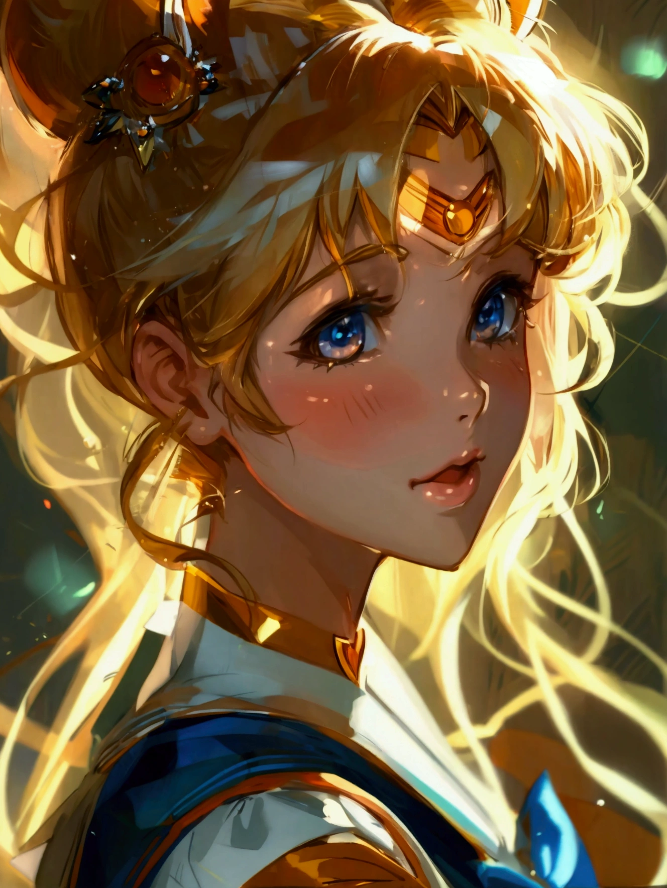 Sailor Venus、Blonde、Beautiful breasts、Panty shot