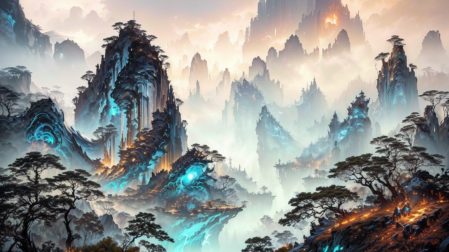 masterpiece, best quality, (extremely detailed CG unity 8k wallpaper), (best quality), (best illustration), (best shadow), absurdres, realistic lighting, (Abyss), beautiful detailed glow, art by PeterMohrBacher,