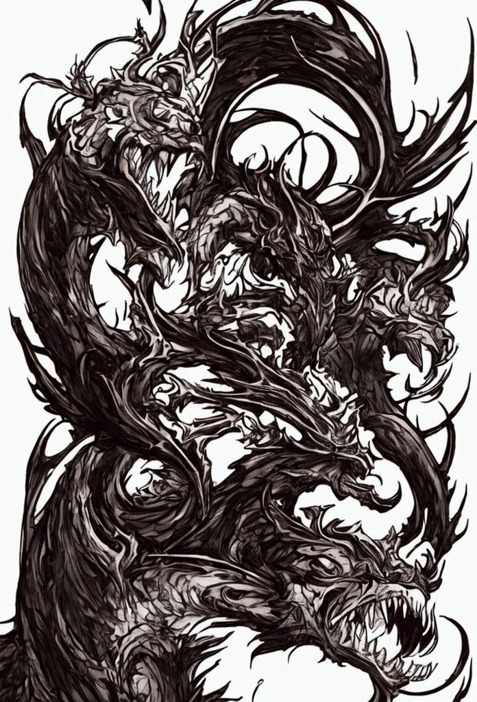 cerberus tattoo, anime styles