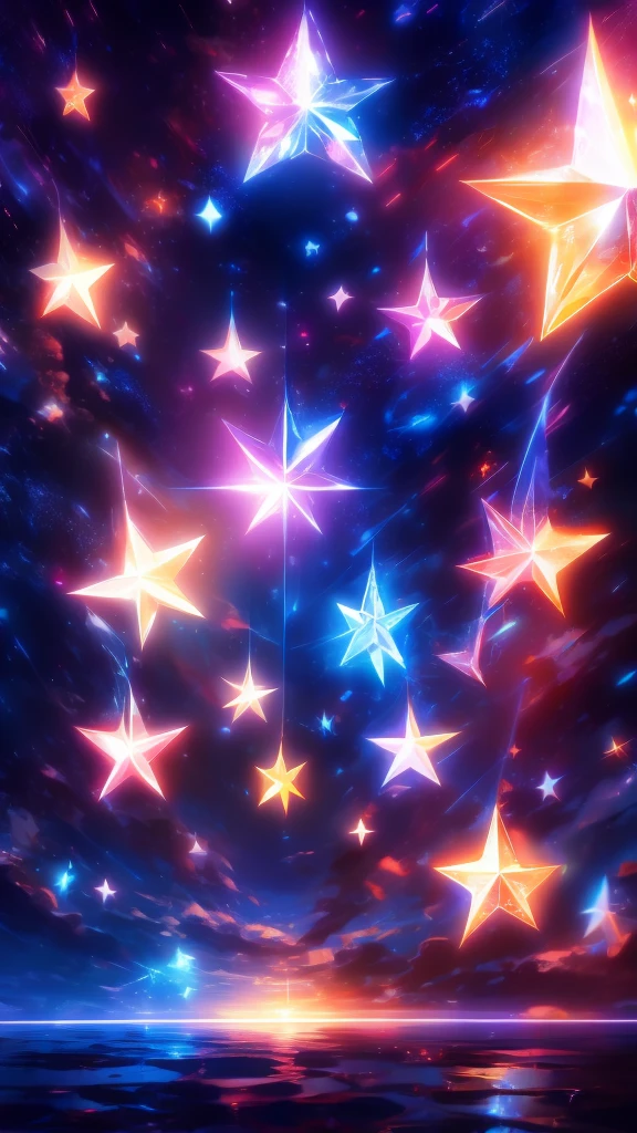 Highest quality、Masterpiece、Official Art、The best dynamic composition、star、universe、流star群、