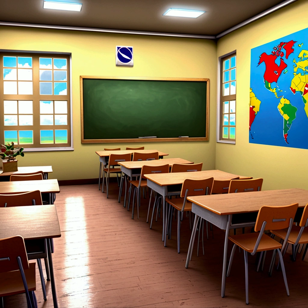 The teacher with the mouth shaped like a smile.