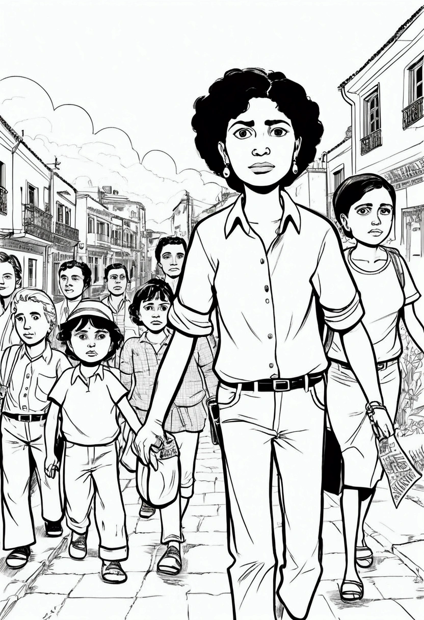 Comic of In the town of Esperanza, Sofia fought for the civil and political rights of abused children. The Ramírez family demanded their social rights, economic and cultural to have a decent life. A group of people defended the rights of solidarity or people to protect the environment.

Together, demonstrated how three generations of human rights are essential to building a just and equitable society.