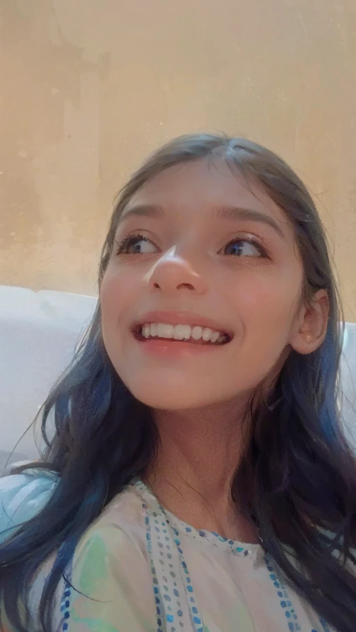 (in 8K、top-quality、​masterpiece:1.2)、One woman、(Smiling smile:1.1)、beautidful eyes、Valley、The upper part of the body、length hair、Like a boy、Longhaire、Gold View、