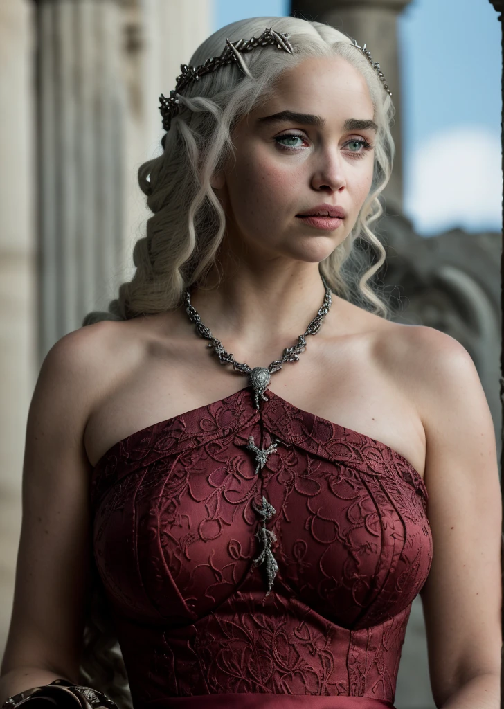 Royal Satin dress, Perfect eyes, flawless Beauty, pierced eyes, Masterpiece, Daenerys Targaryen, Gorgeous woman, queen, Queen Lady, Princess of Dragonstone, black mole on breast, The Unburnt, Queen of Meereen, Queen of the Andals, the Rhoynar and the First Men (claimant), Protector of the Seven Kingdoms (claimant), Khaleesi of the Great Grass Sea, Breaker of Shackles, Mother of Dragons, The One Who Was Promised, Lady of Dragonstone , 45 years Old, she is a Full growned lady now, beautiful mature lady, the queen, milf beauty, mature queen, Best quality, a small, charming Beauty, a captivating woman, fully ripen milf body, lustful queen, alluring appearance, unrivaled beauty, wonderful breasts, large breasts, mediaeval erotic costumes, a Game of Thrones-inspired costume, a close-up of a woman from the middle ages, Daenerys Targaryen, Daenerys, resembles Emilia Clarke, Emilia Clarke, scene from "Game of Throne," deep cleavage, warrior princess, healthy body, perfect thick body, attractive figure, fleshy body, style of "Game of Throne," beautiful lady, beautiful woman, mediaeval clothes, stunning woman, 8K, insane details, dress made of clothes and jewelry, perfect hair, styled hair, high clarity eyes, perfect hands, perfect fingers, perfect eyes, sharp focus, naked