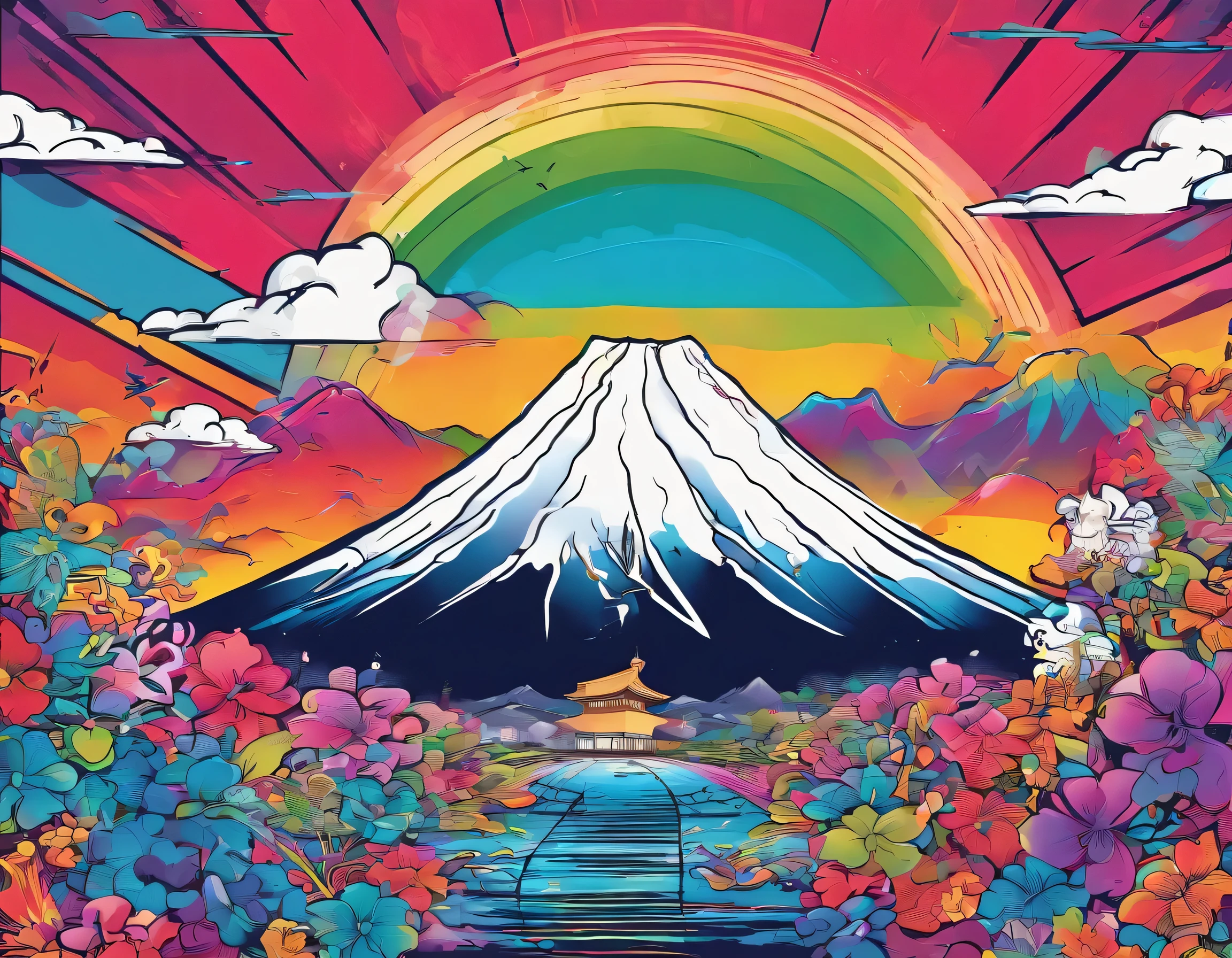 Illustration of Japanese lucky charm Mt. Fuji


"The ""Fuji"" is a rainbow-colored design with gradation."

Very gorgeous

"Mt. Fuji" is,
A gorgeous design that brings happiness to the viewer

Pretty cool
chic and modern design

White background

4k