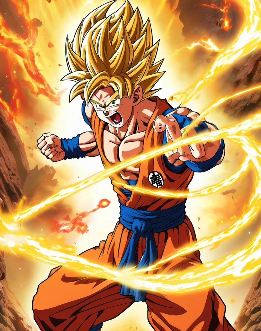 Wukong、anime、high resolution、cool、Kamehameha、Dragon Ball