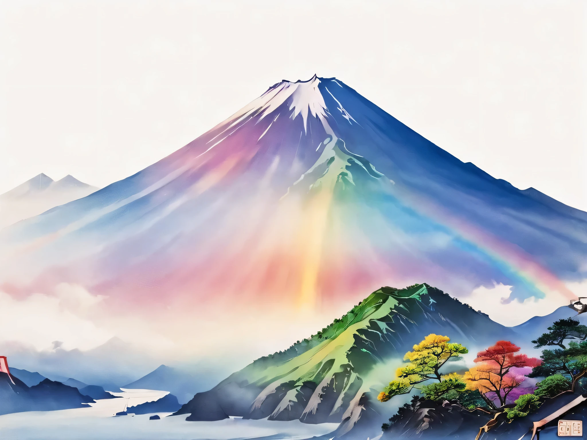 Illustration of Japanese lucky charm Mt. Fuji


"The ""Fuji"" is a rainbow-colored design with gradation."

Very gorgeous

"Mt. Fuji" is,
A gorgeous design that brings happiness to the viewer

Pretty cool
chic and modern design

White background

4k