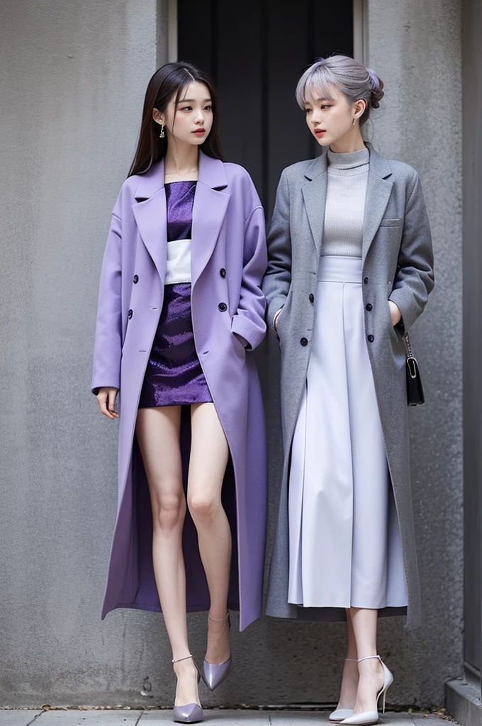 This summer,Purple with gray:The mystery of purple is combined with the low-key gray,Can create a unique sense of fashion。You can choose a purple dress,Pair with a grey coat or shoes。