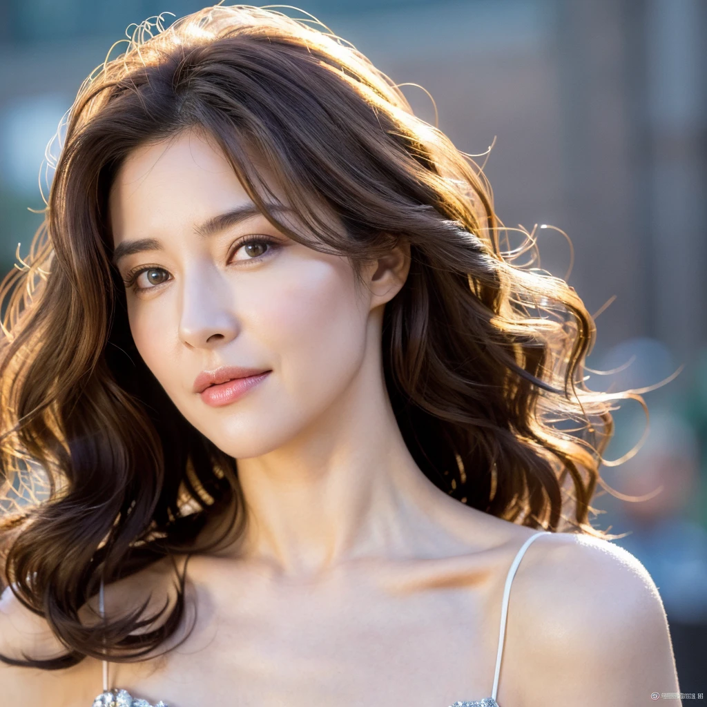 Beautiful mature woman with beautiful wavy long hair, Sexy Mature, Ultra-high resolution,(Realistic:1.4), ((Highest quality)), ((masterpiece)), (be familiar with),