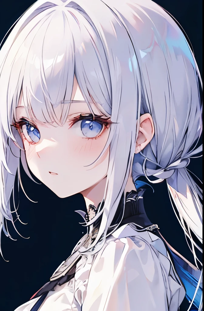 A girl with silver hair