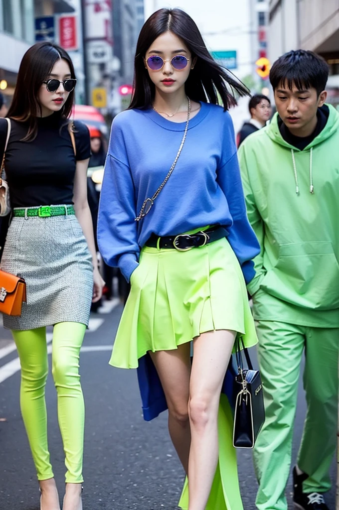 To create the most shocking color combination in the world this summer,The following options can be considered:Bright blue with fluorescent green:The combination of bright blue and fluorescent green is very eye-catching,Gives people a sense of future and technology。You can choose a bright blue dress or top,Wear with fluorescent green pants or skirt,Accessorize with silver,Such as handbags、Belt or shoes,Create a unique sense of fashion。