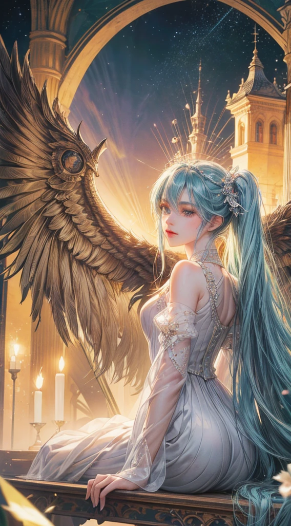 Absurdres masterpiece HDR high quality picture of Hatsune Miku, detailed face, detailed hair strands, beautiful face, simple pose, very long hair, ((random hair style:1 )) , anime eyes, light skin ,
Valkyrie outfit , detailed hair ornaments , beautiful background, masterpiece scenery