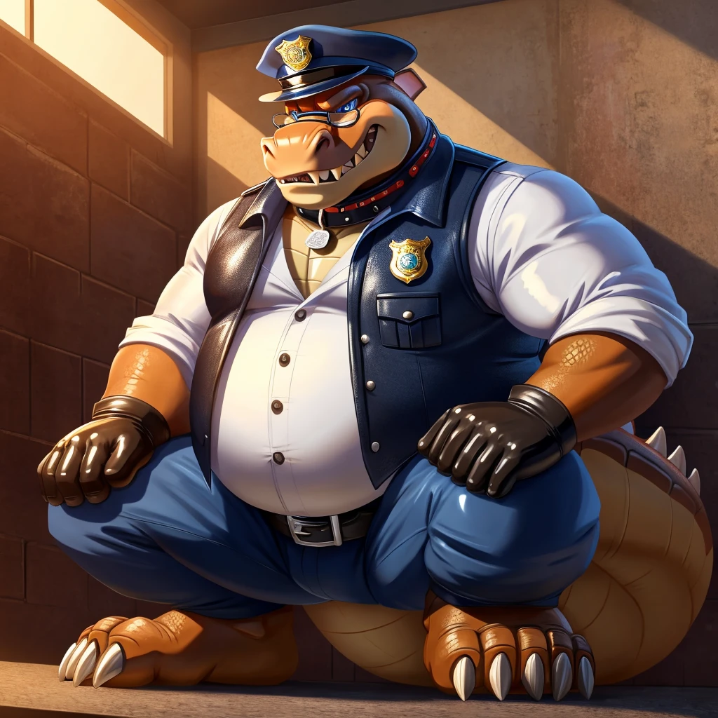 4k, high resolution, best quality, perfect colors, powerful paws, perfect shadows, perfect lighting, artificial lighting, posted on e621, furry body, solo, hyper, anthro rottweiler, (hidden ears:1.3), (black body, tan markings, black snout:1.3), male, (beefy, strongman, manly, brutal, penis through fly, erection, masculine:1.2),(presenting paws:1.2), detailed city foggy winter night background, correct anatomy, (photorealistic detailed fur, epic, masterpiece:1.2), (by taran fiddler, by chunie, by rukis, bonifasko lighting), sitting outside a cafe , detailed dog eyes, (claws:1.1), (mouth scars:1.3), (veins, vascular body:1.2), (wears long coat, saggy sweater, beanie, belt, unbuckled jeans:1.3), best posture, black low-hanging balls, hyper penis, hyper balls, (foot focus, big paws, low angle, full view from ground:1.29), pawpads