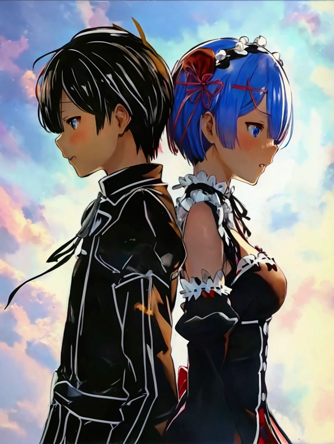 Re:Zero、Rem、forward leaning posture、All fours、