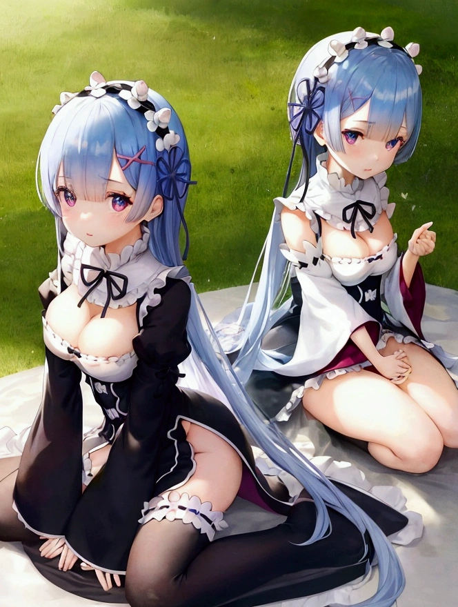 Re:Zero、Rem、forward leaning posture、All fours、