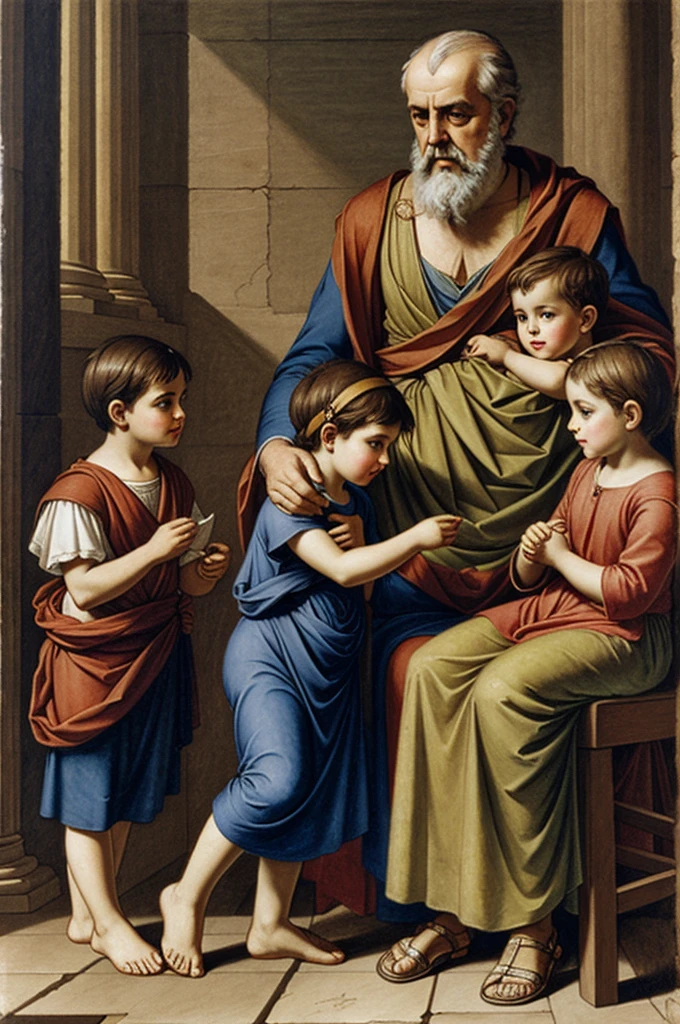 drawing of plato with children 
