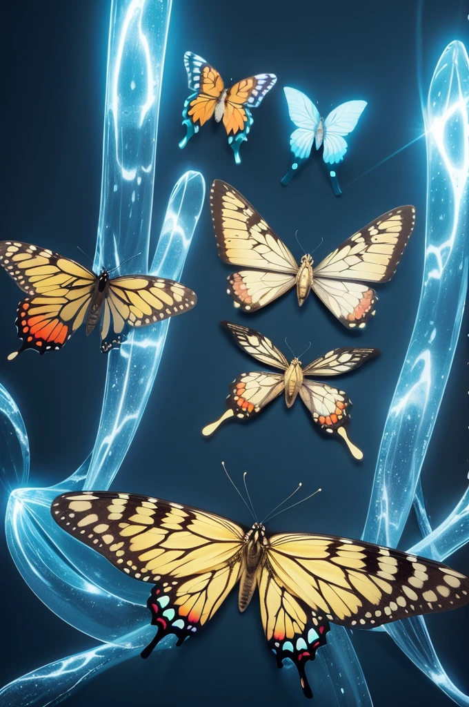Forming a butterfly with the letters GE