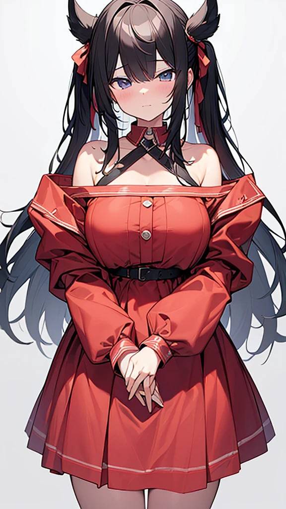 highest quality, High resolution, unity 8k wallpaper, (figure:0.8), (detailed and beautiful eyes:1.6), highly detailed face, perfect lighting, Highly detailed CG, (perfect hands, perfect anatomy),masterpiece,High resolution,perfect anatomy,cinematic lighting,anime key visual,detailed and beautiful eyes,highest quality,unity 8k wallpaper,super dense skin,white skin,your forger, dress, holding, black dress, black hair, arms, high heels, Thighhighs, red eyes, double sided fabric, high heel boots, boots, hair band, holding arms, gloves, Er Dao Liu, chest, hair ornaments, flower, two-sided dress, dagger, fingerless gloves, black gloves, side lock, knife, thigh boots, looking at the viewer, hair flower, black shoes, Rose, bare shoulders, black Thighhighs, holding dagger, Are standing, long hair, gold hair band, Rose print, holding knife, earrings, No sleeve, long hairを持つ短い髪, jewelry, closed mouth, bangs, No sleeve dress,cowboy shot, Bondage, Shibari Bondage, Rope Bondage, Choker, Collar, Long hair,
