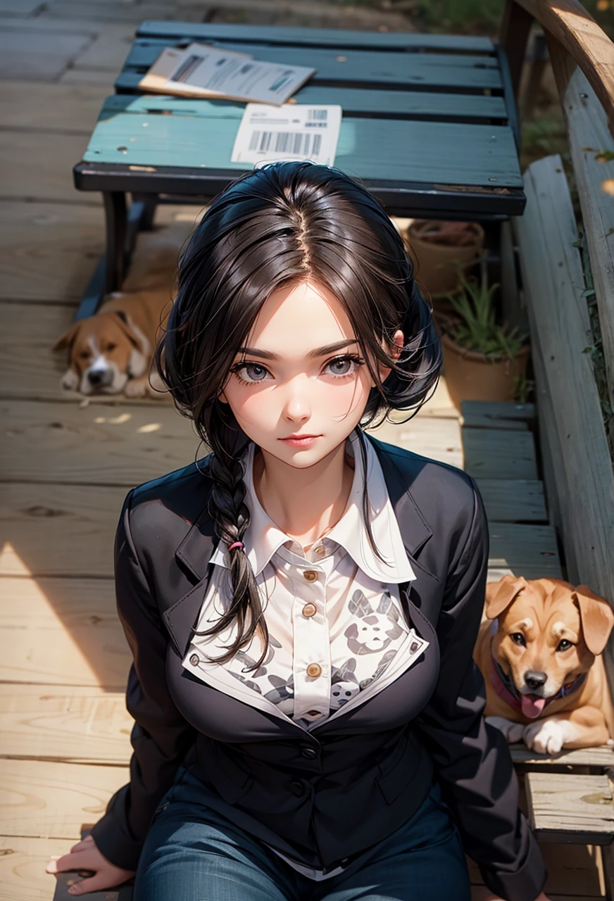ssmile, is shy, ultra-realistic realism, hentail realism, depth of fields, cinmatic lighting, The light from the back window is backlighted, 对称, bokeh, f/1.8, Eye level shots, 85mm, hasselblatt, hyper HD, tmasterpiece, high high quality, high detal, best qualtiy, A high resolution, k hd, 16k, 8k, 4K, Award-Awarded, unified, Extremely Delicately Beautiful, extremely detaile, astounding, finedetail, tmasterpiece, best qualtiy, offcial art, absurderes,Incredibly Ridiculous res,ultra - detailed,A high resolution,extremely detaile,Beautiful Meticulous Girl,extremely detailed eyes ancface,美丽细致的眼睛,light in face,18yr old,Blue long-sleeved velvet,Long straight brown hair,slenderness,Abs,(huge-breasted:1.25),(a narrow waist:1.15),Yugui dog buckle hat,Right-handed scissorhands --auto