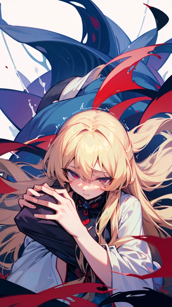 Highest quality I have long hair Yakumo blue Red eyes Odd Eye naked Masturbation ejaculation