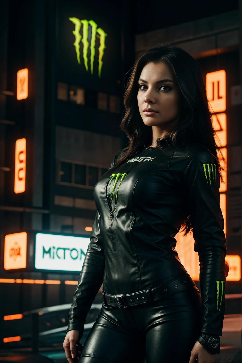 a woman (sofia vergara) in a black catsuit, dramatic long eyelashes, glossy lips, beautiful detailed eyes, extremely detailed face, voluptuous figure, gracefully draped over the Batmobile, in the dark moody Batcave, glamorous fashion photography, low angle shot, cinematic lighting, high contrast, vivid colors, photorealistic, 8k, best quality, masterpiece
