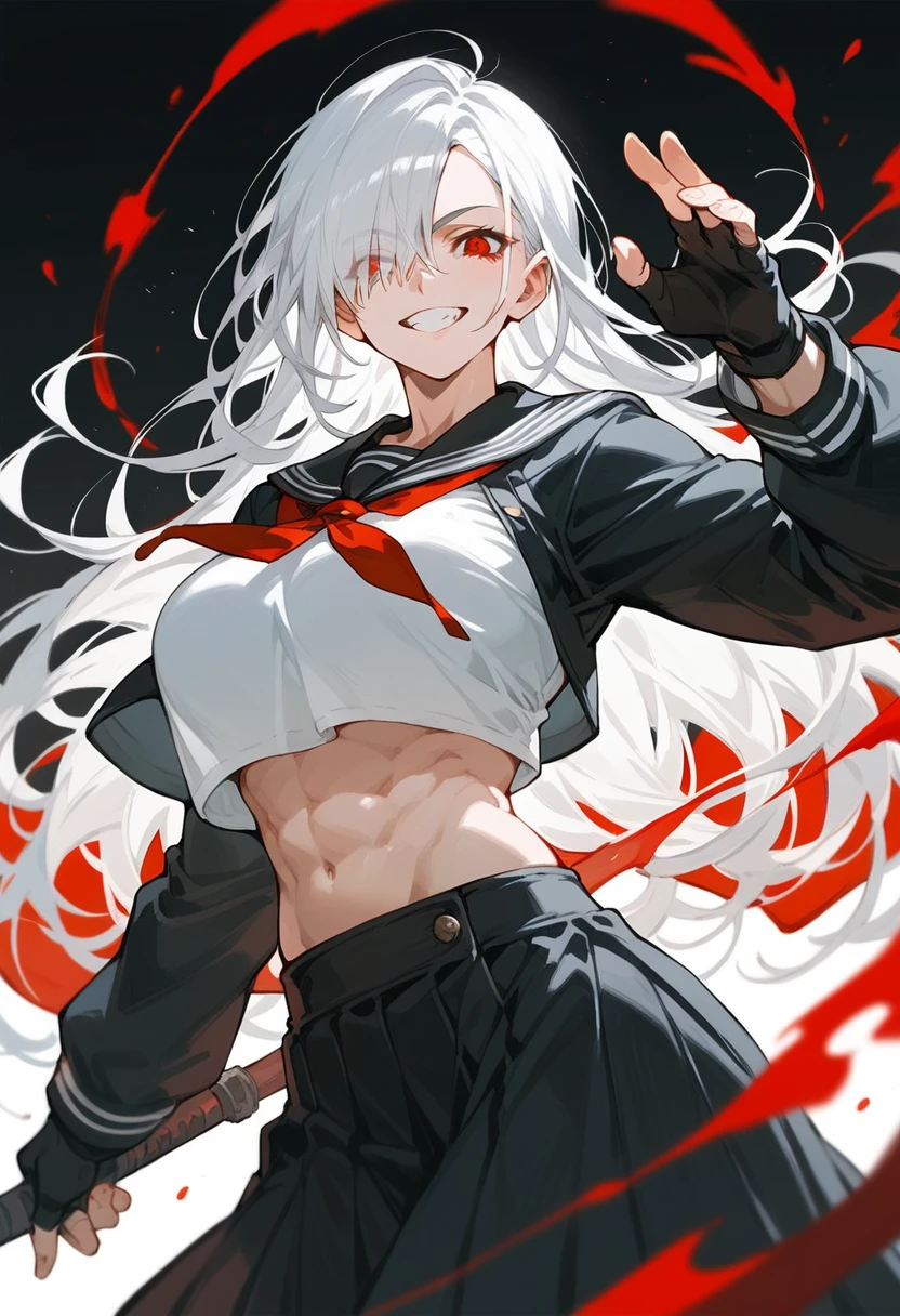 (masterpiece:1.2), hyper detail, best quality, (intricate_details:1.1), beautiful detailed, beautiful hair, solo, 1girl,NAKIRIAYAME, ONI HORNS, LONG HAIR,AYAMEBASE, ONI HORNS, LONG HAIR,BLACK KIMONO, SHORT KIMONO, HAIR BELL, OBI, SHIMENAWA, BARE SHOULDERS, LONG SLEEVES, ONI MASK, MASK ON HEAD,WHITE HAIR,ANIME COLORING,upper body,white background, simple background,shoulder focus,from below,owo, open mouth,looking at viewer,from side,sweating,greasy shoulder,from below,looking side,flipped hair,armpit,greasy armpit,from side, shoulder focus,((armpit focus)),bare shoulder,upper body,(sideboobs),((greasy armpit)),((smooth armpit)),((Pupil details)),backlighting,((Stretch oneself)),pov,blush,heavy breathing,steam,wide sleeves,two fang out,upper teeth, open mouth,white horns,double little bun,long hair