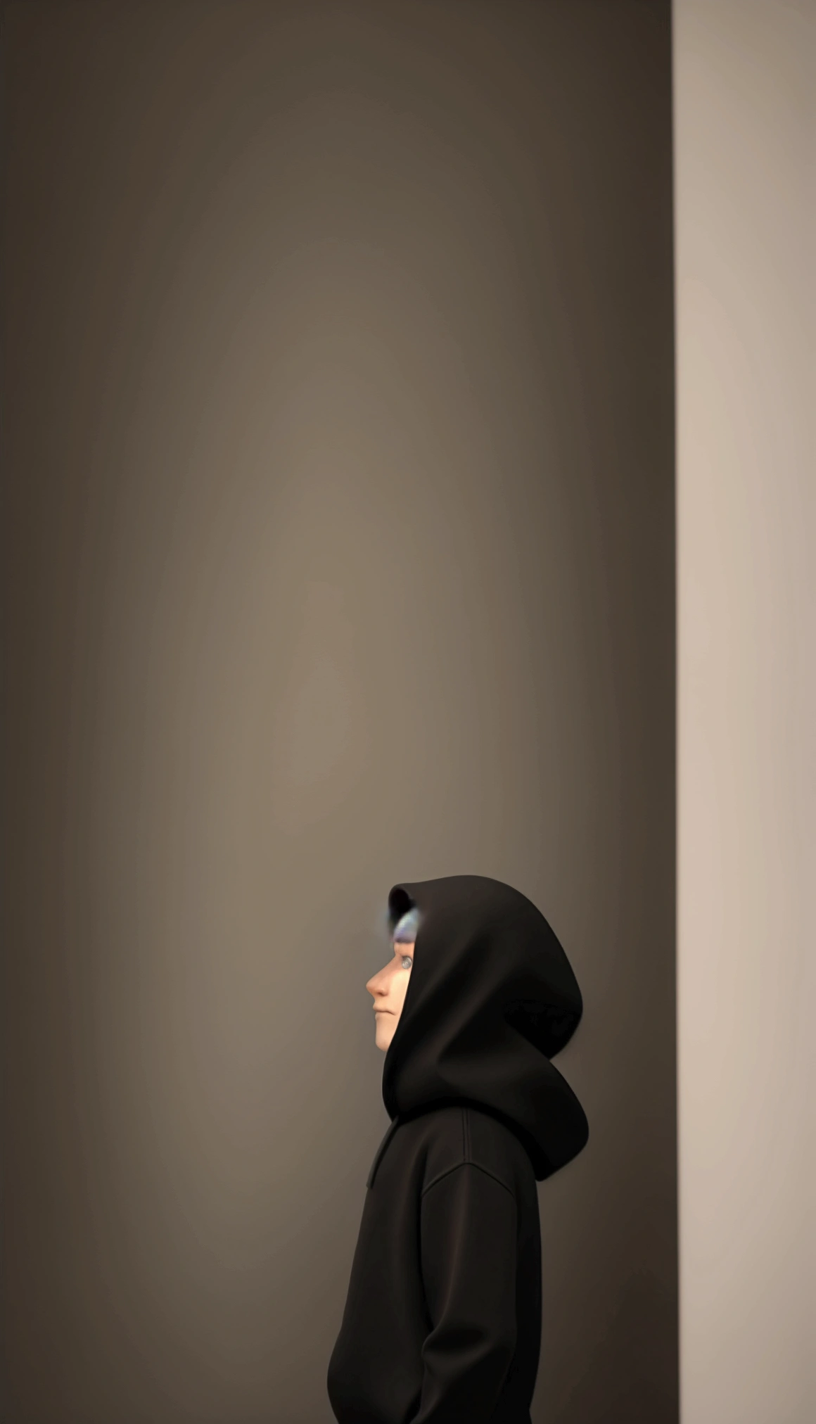 there is a man taking a selfie in the mirror, cerca de 19yearsold, 1 , 18 years old, very low quality image, wearing a hood, in a black hoodie, 23 year old, profile image, wearing a sweatshirt, 22 years old, 21 years old, 19yearsold, 24 years old. turn it into a drawing in pixar format