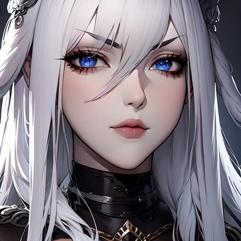 a close-up of a woman with white hair and a white mask, beautiful character painting, Guweiz, artwork in the style of guweiz, white haired deity, 由杨J, epic and exquisite character art, Stunning character art, por Fan Qi, por Wuzhun Shifan, guweiz on pixiv artstation