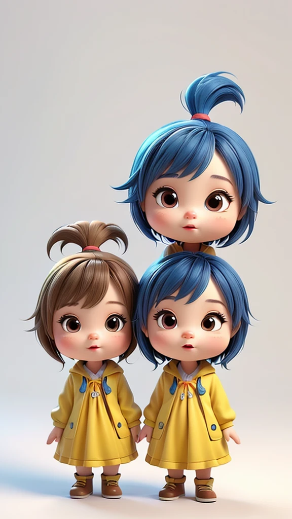 there are two little people standing next to each other, boy and girl, 3d characters, cute 3 d render, animation character, cute cartoon character, medium shot of two characters, two characters, animation style render, highly detailed characters, cute characters, high quality character design, cute digital art, 3 d cartoon, promotional render, cute cartoon, cute cartoon style