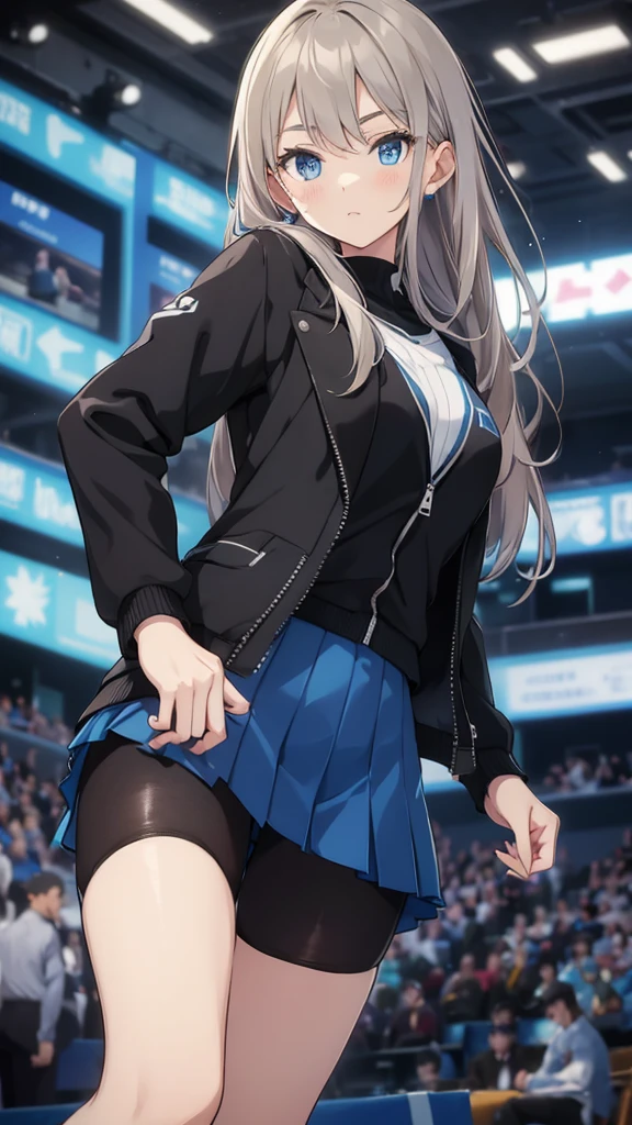 （Very delicate and beautiful：1.2）super model,,Big Breasts,Beautiful breasts,voluptuous,【bike shorts】,,【2girls】,,Highest quality, High resolution, 8K,Kick in a hurry.mini skirt,Two girls high-kicking a man
