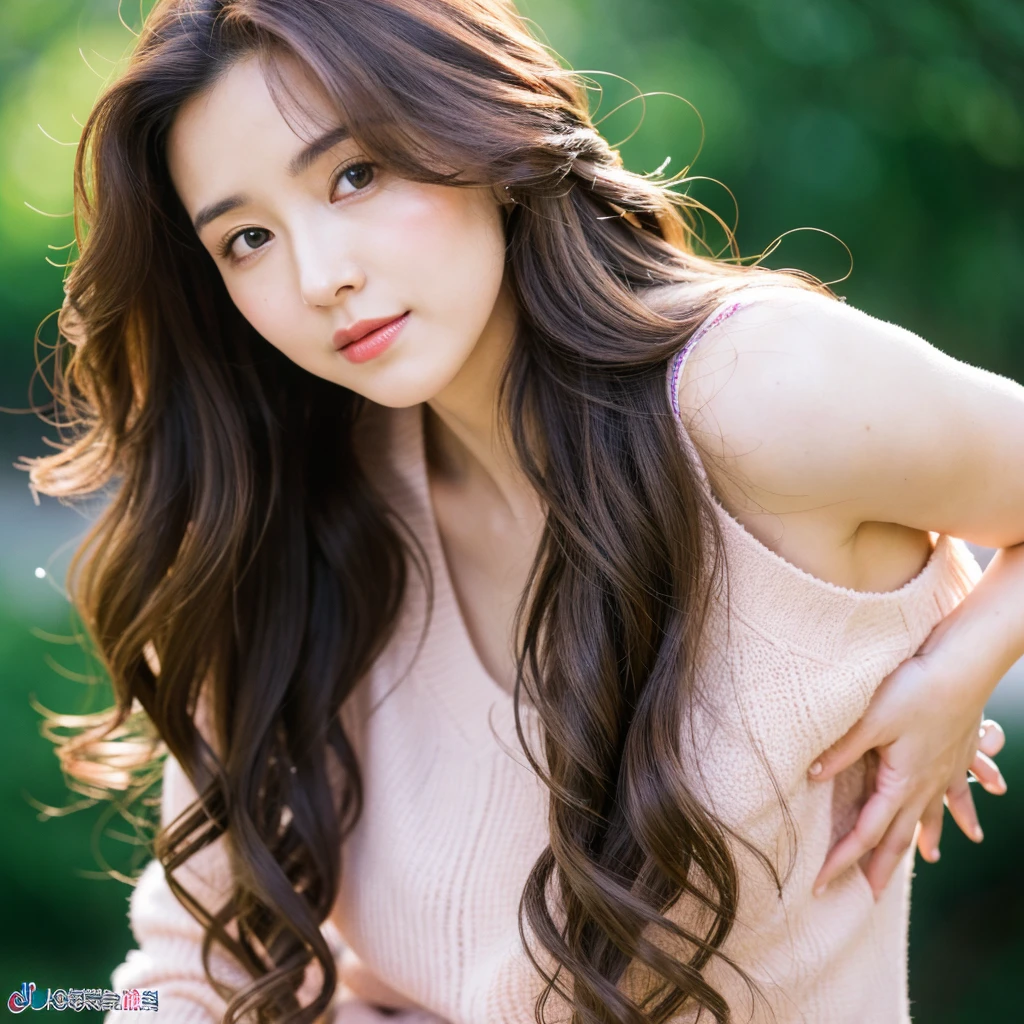 Beautiful mature woman with beautiful wavy long hair, Pretty sexy beauty, Ultra-high resolution,(Realistic:1.4), ((Highest quality)), ((masterpiece)), (be familiar with),
