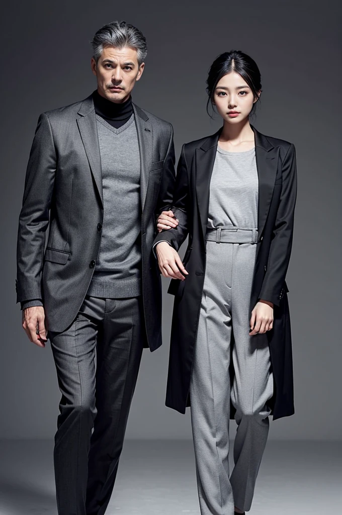 Gray with black：The combination of gray and black is timeless，Together they create an understated elegance。You can choose a grey dress or top，With a black jacket、Trousers or accessories。