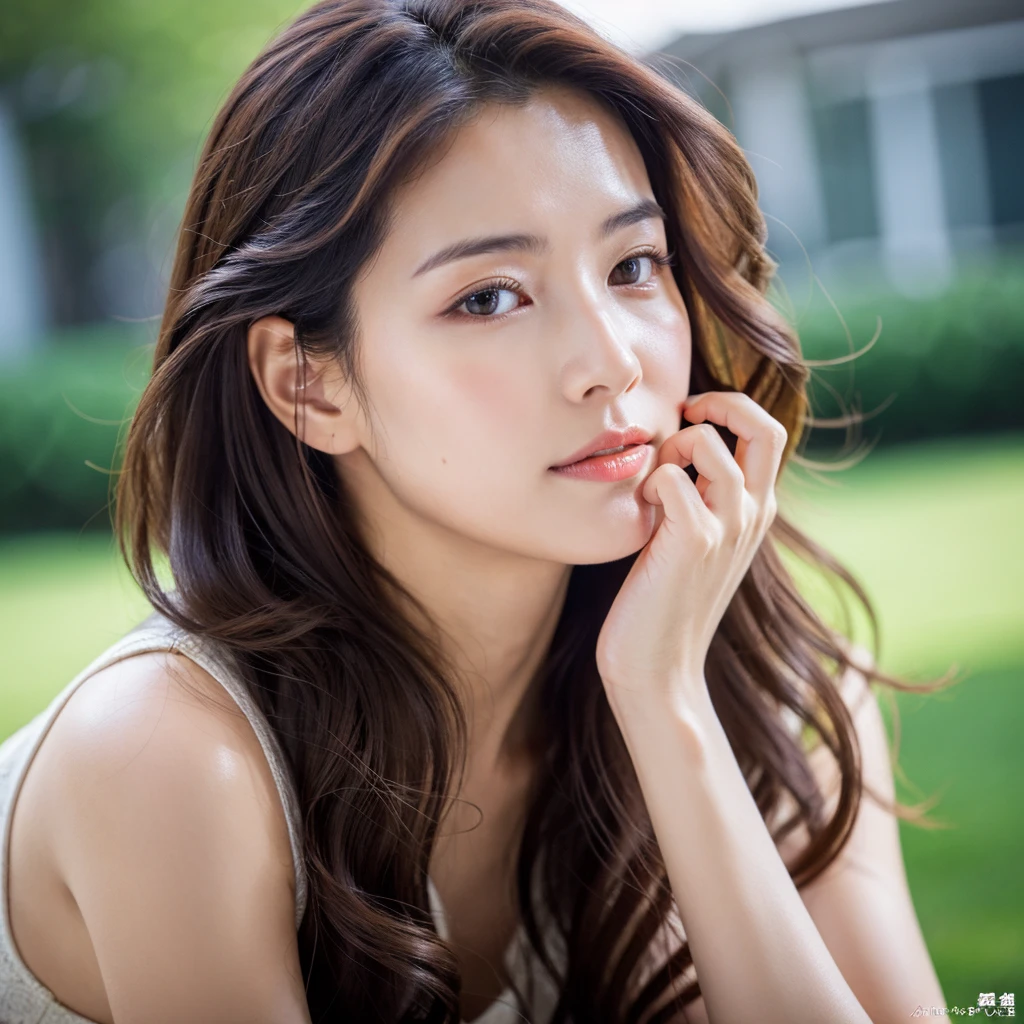 Beautiful mature woman with beautiful wavy long hair, Pretty sexy beauty, Ultra-high resolution,(Realistic:1.4), ((Highest quality)), ((masterpiece)), (be familiar with),