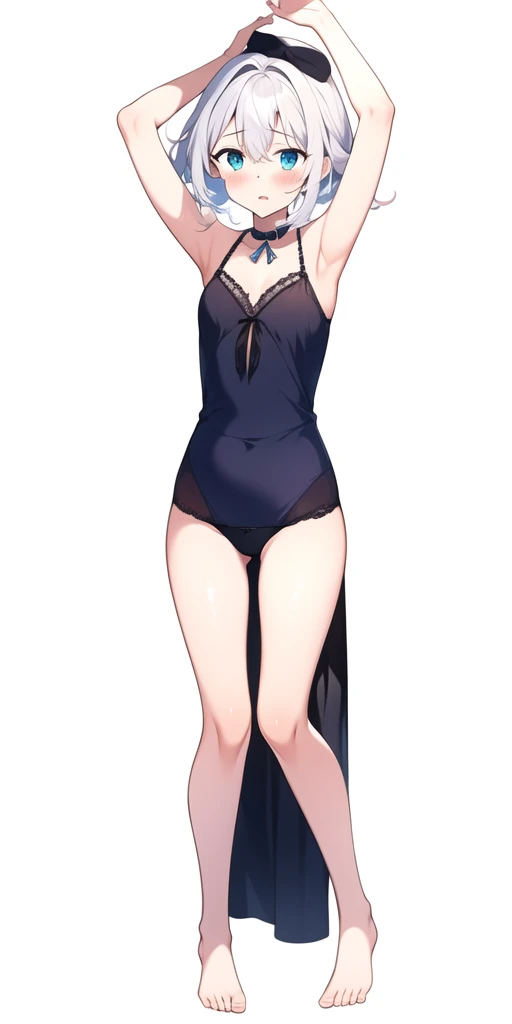 -teen, trans giruropean, blonde, small breasts, big eyes, long legs, bald, tiny dress, high heels, extremely low angle shot, penis showing, full body, ray tracing, HDR