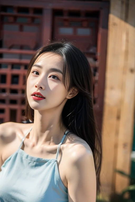 original photo,best quality),(lifelike,照片lifelike:1.3),best quality,Very detailed,masterpiece,Very detailed,illustration,1 girl,superior_Body,Dynamic Angle,World Generalist Theatre,messy_long_hair,best quality,Extremely detailed CG unified 8k wallpaper,,Astonishing,Light,lens_Flare,Dunhuang_style,Real People