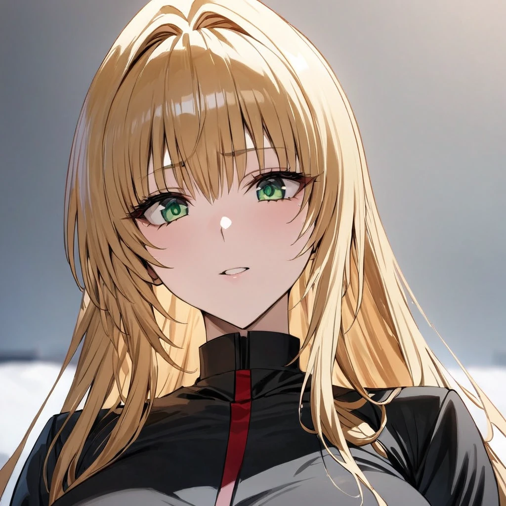 ((Highest quality)), ((masterpiece)), (detailed), （Perfect Face）、The woman is Tiare, a beautiful Space Imperial Army officer with green eyes and medium-long blonde hair, wearing a Space Imperial Army uniform and military cap.、The woman swore loyalty to Emperor Palpatine and served at his side.