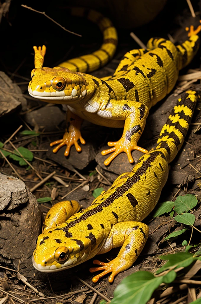 A giant fire salamander 
