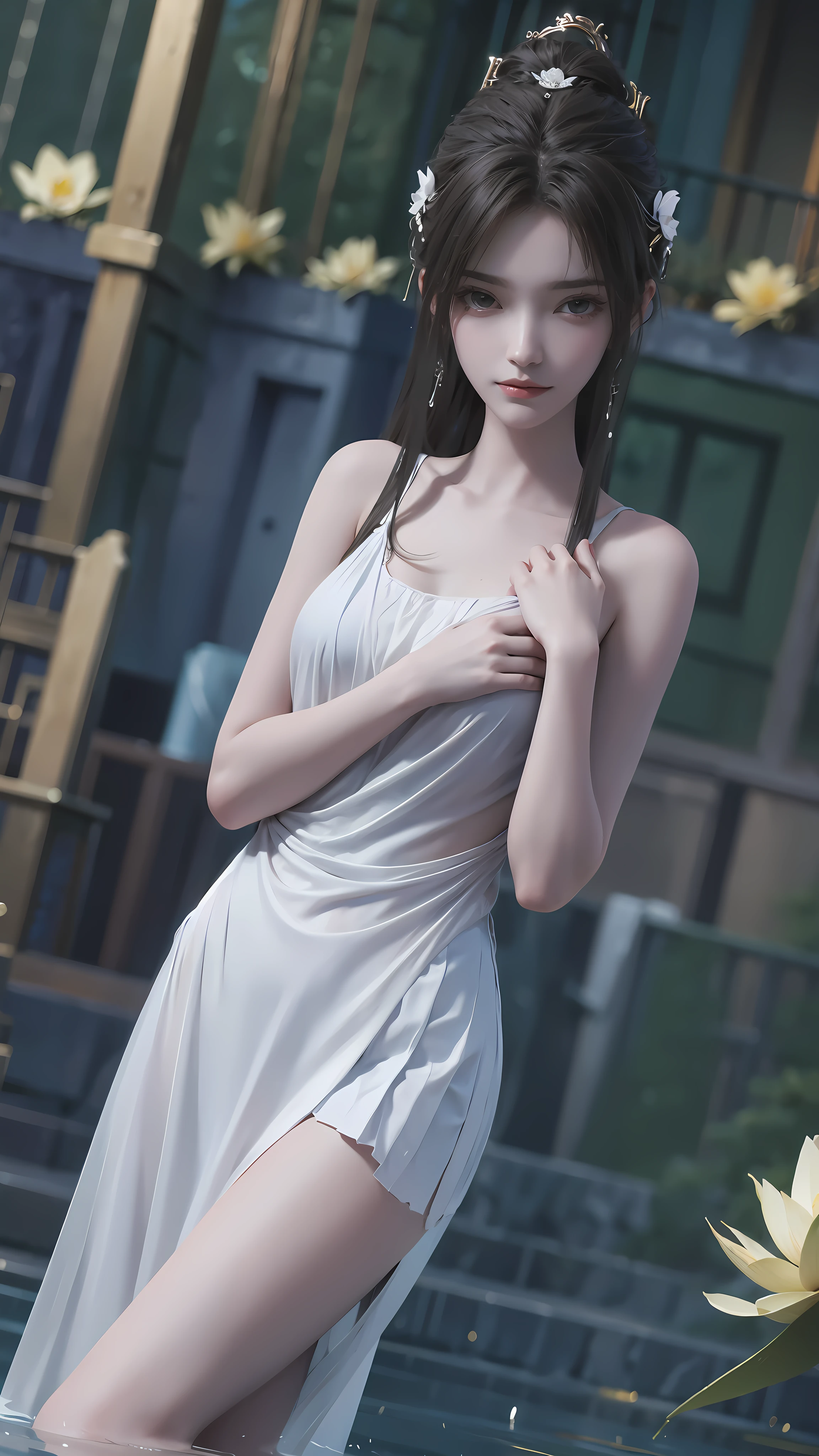 White clothes,White pleated clothes