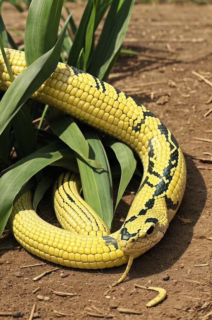 Who was a picture of a snake in the corn like gang
