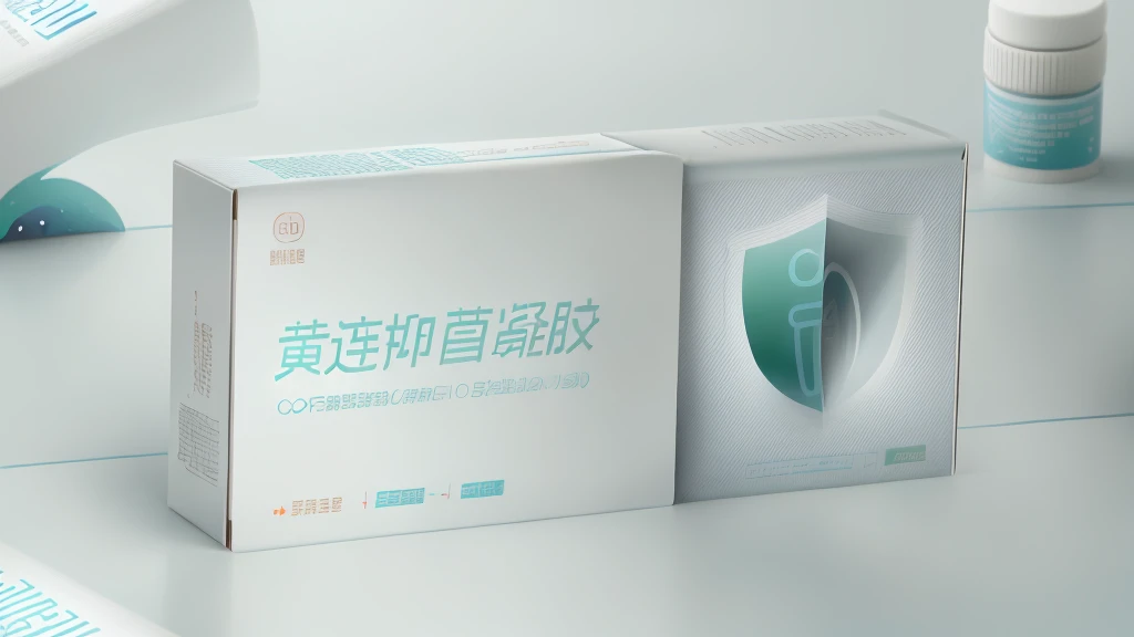 design packaging box for supplement, using a white and green color palette, with the style of "quisitions" on the side of the product box, flat design, modern package design, vector illustration, white background, light blue and gray accents, close up shot of a medical table in front with product photography in front.